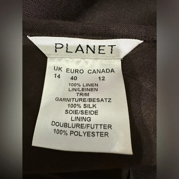 🛍️100% Linen and Silk trim Skirt with embroidered excellent condition. - Picture 5 of 8